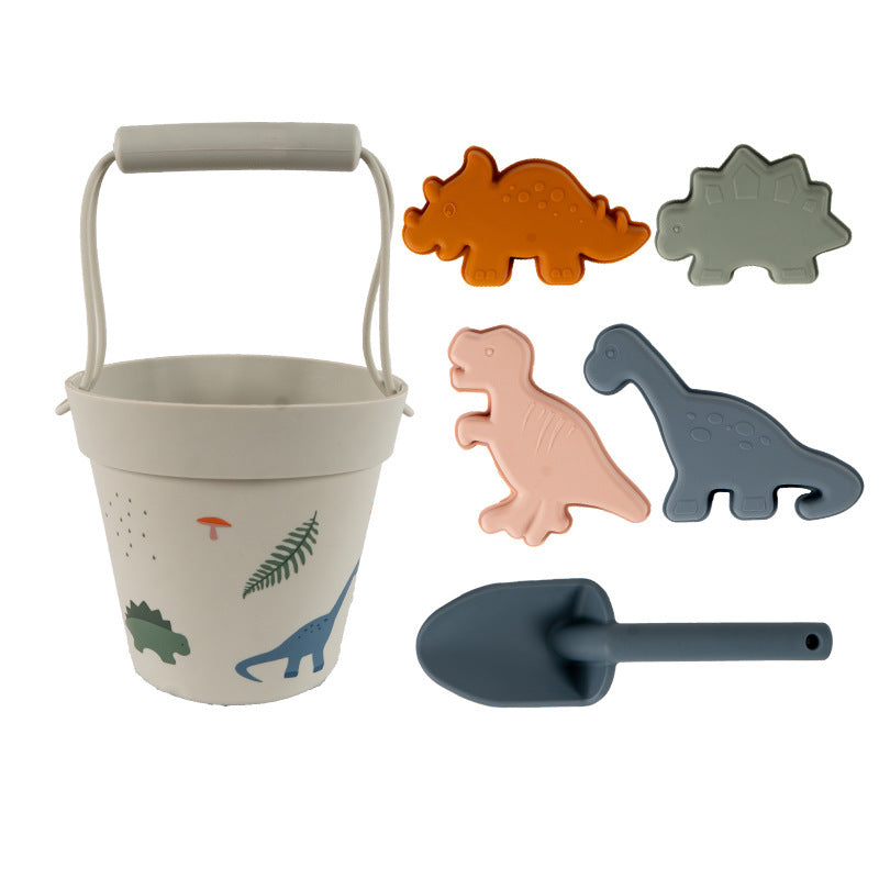 Silicone Bucket Beach Toy Set