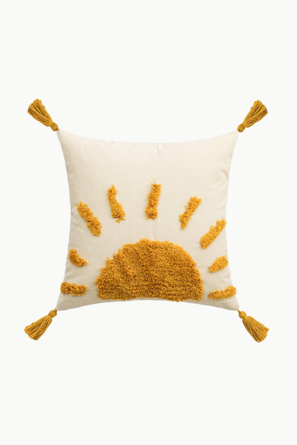 Sun Graphic Tassel Decorative Throw Pillow Case