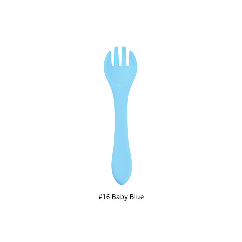 Food Grade Baby Feeding Tableware Silicone Fork