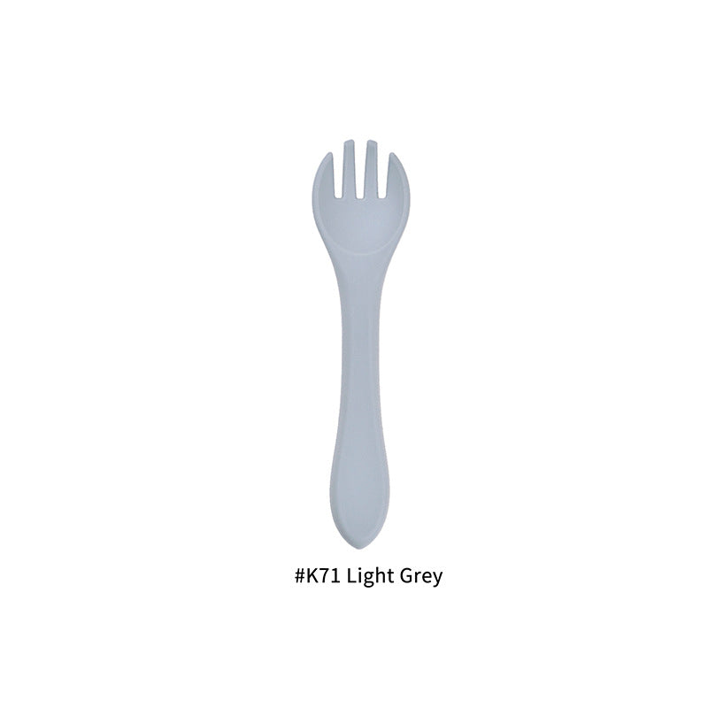 Food Grade Baby Feeding Tableware Silicone Fork